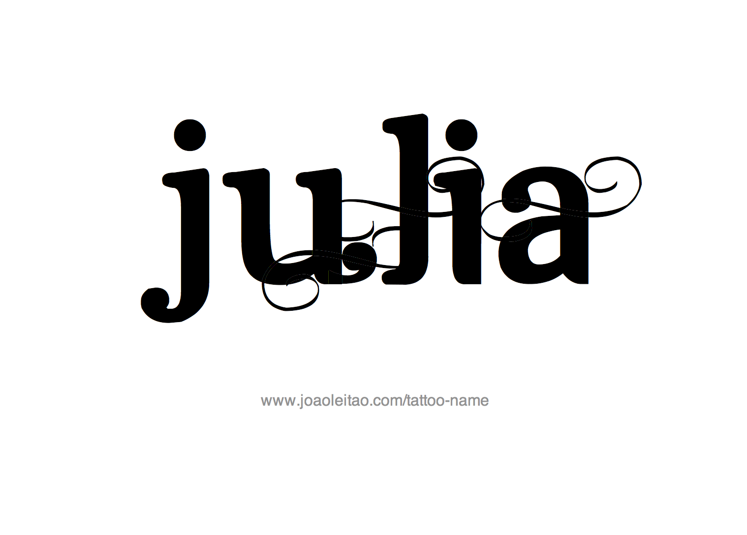 Julia Name Tattoo Designs